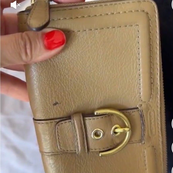 Coach Tan Suede Handbag + Coach leather wallet - Picture 12 of 14